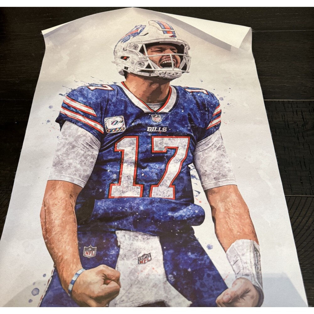 BATWHO Josh Allen Print Canvas Poster Unframe:12x18inch Buffalo Bills